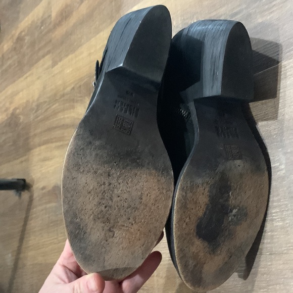 EILEEN FISHER Black Oiled Leather Ankle Boots - sz 9.5 - Picture 10 of 15